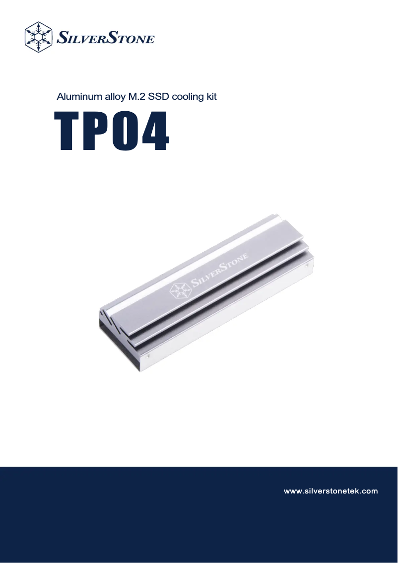 Page 1 de la notice Manuel utilisateur Silverstone TP04