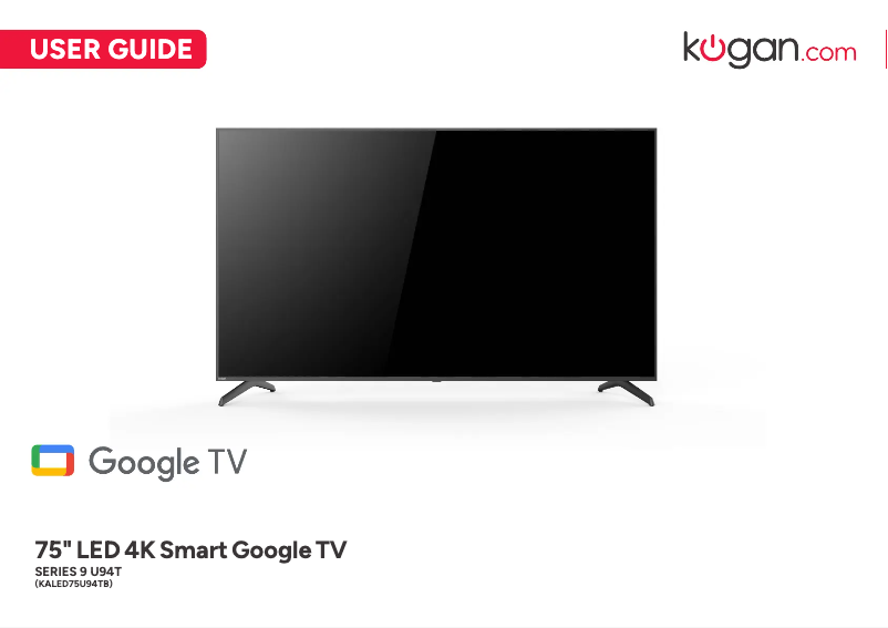 Page 1 de la notice Manuel utilisateur Kogan KALED75U94TB