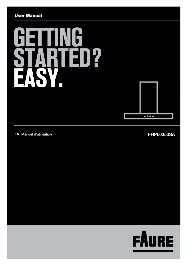 Page 1 de la notice Manuel utilisateur Electrolux FHP60350SA