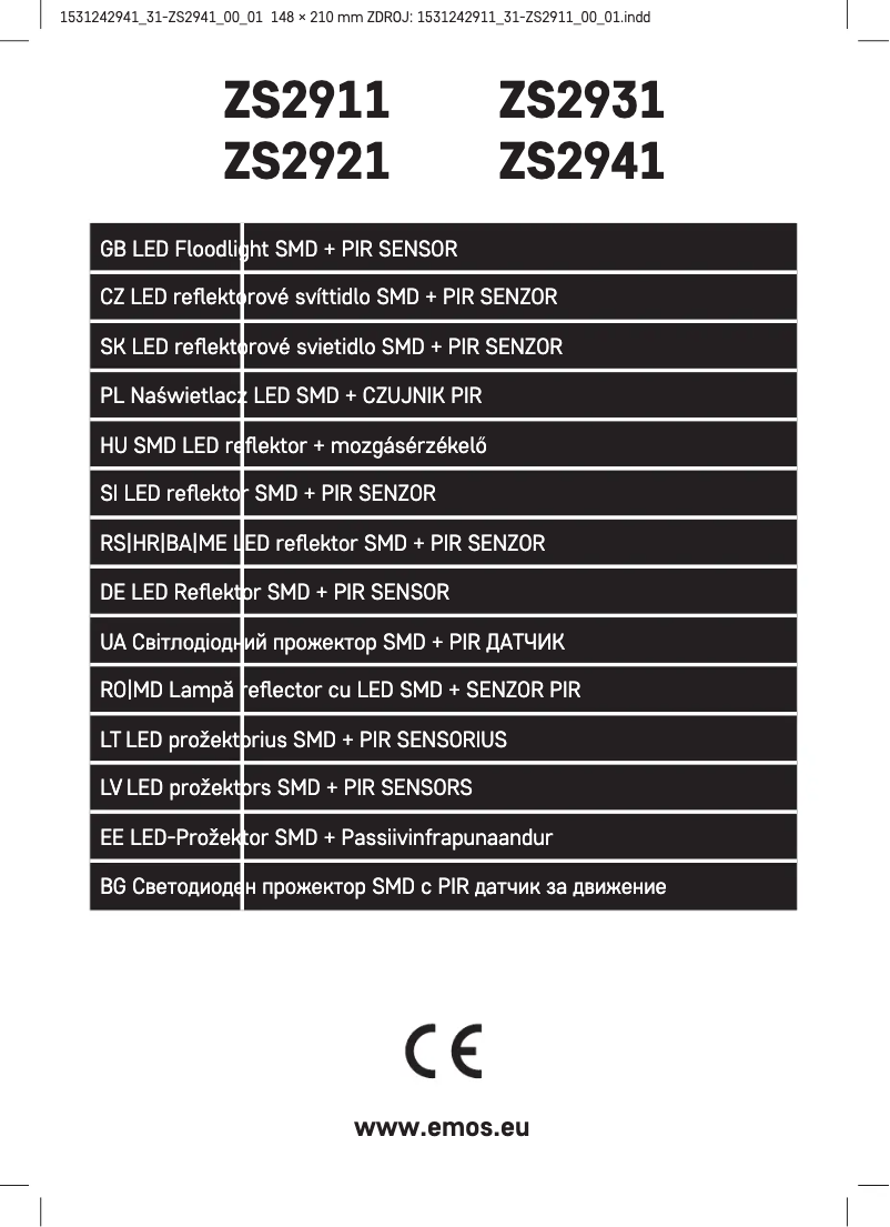 Page n°1 - Manuel utilisateur Emos ZS2941