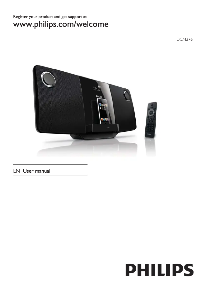 Page 1 de la notice Manuel utilisateur Philips DCM276