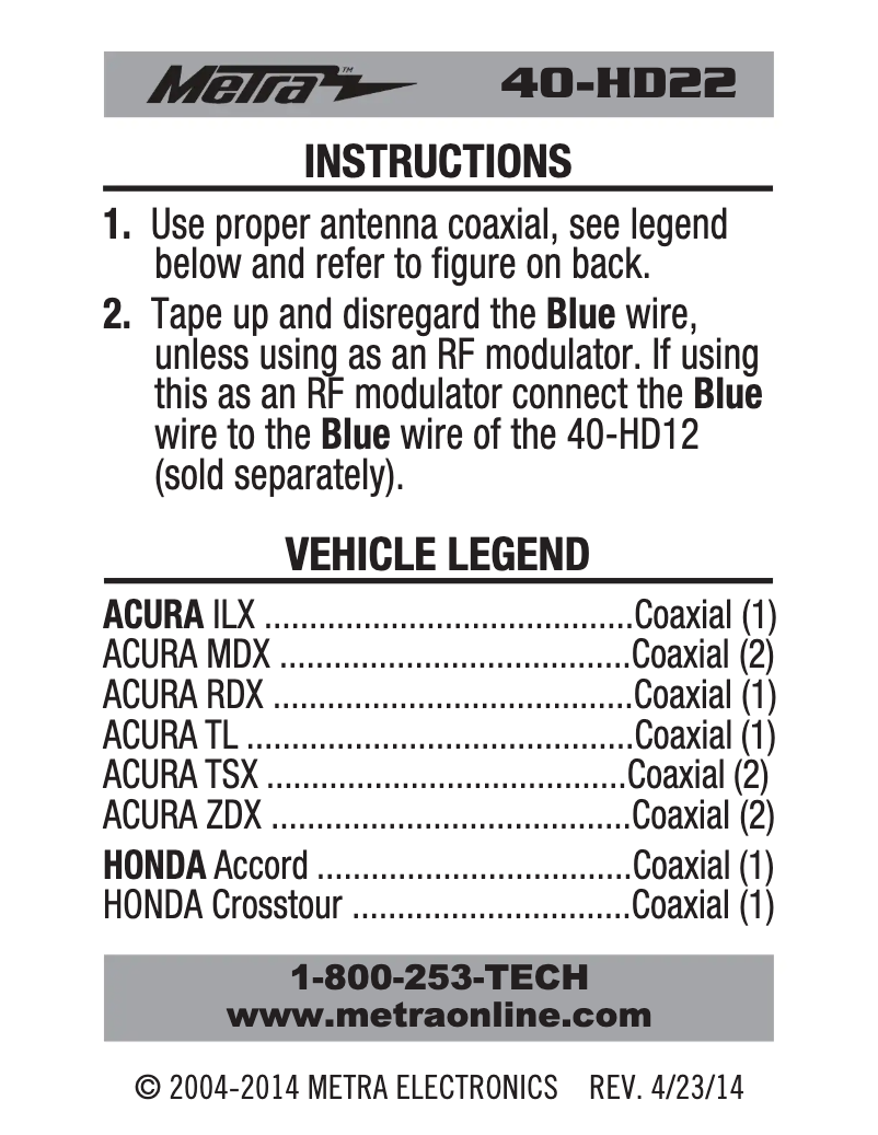 Image de la première page du manuel de l'appareil 40-HD22