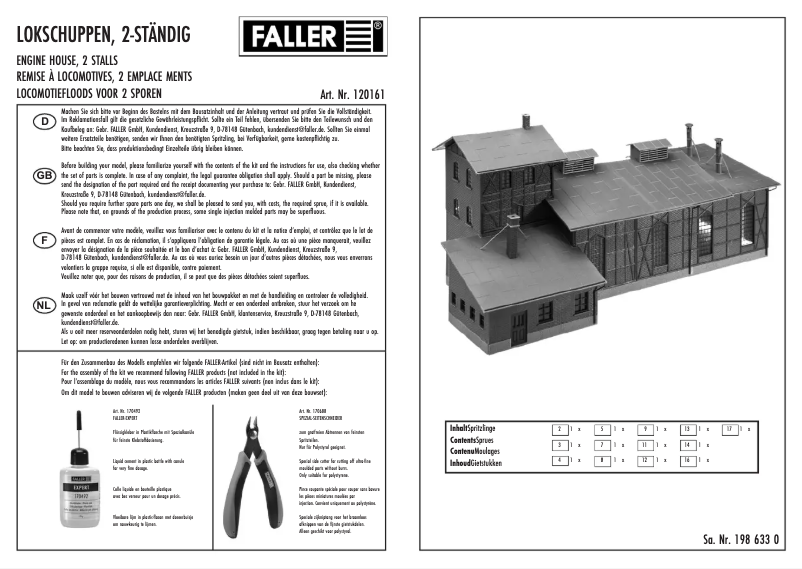 Page 1 de la notice Manuel utilisateur Faller 120161