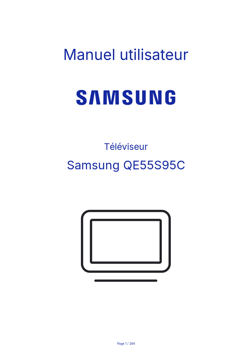 Page n°1 - Manuel utilisateur Samsung QE55S95C