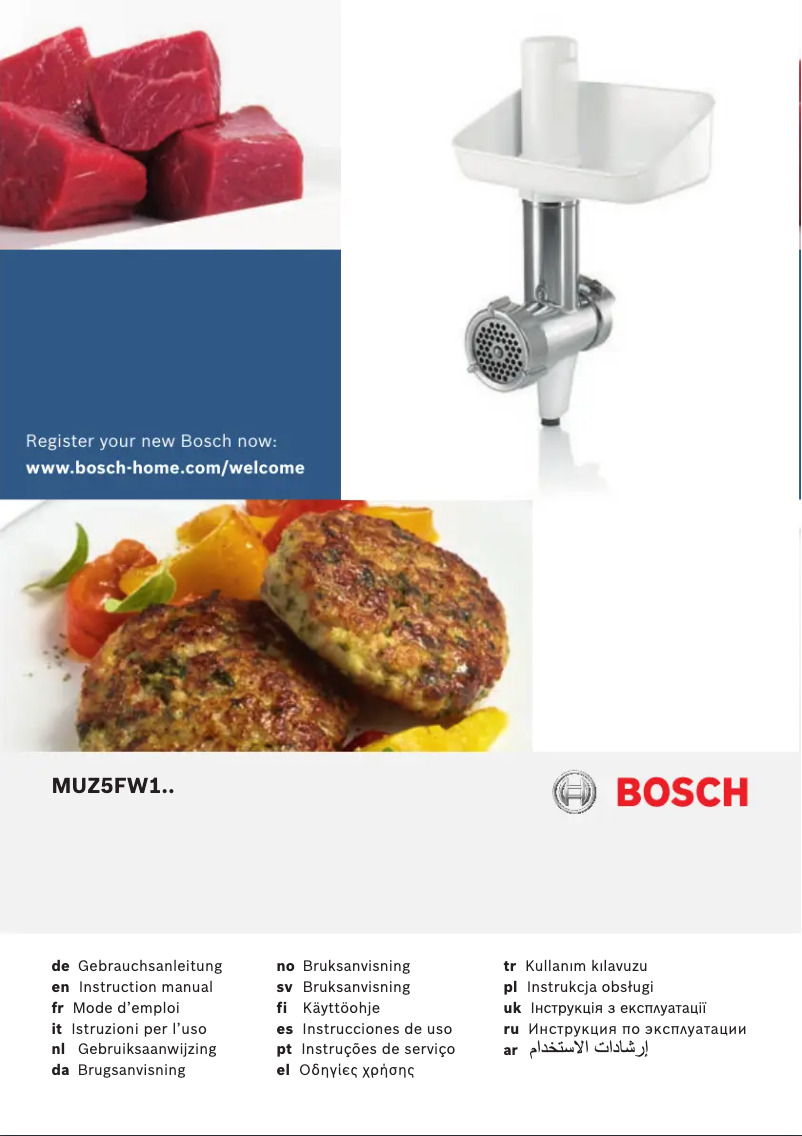 Page n°1 - Manuel utilisateur Bosch MUM56S40