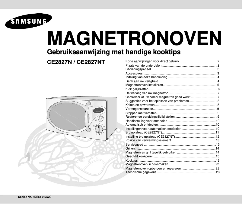 Image de la première page du manuel de l'appareil CE2827N