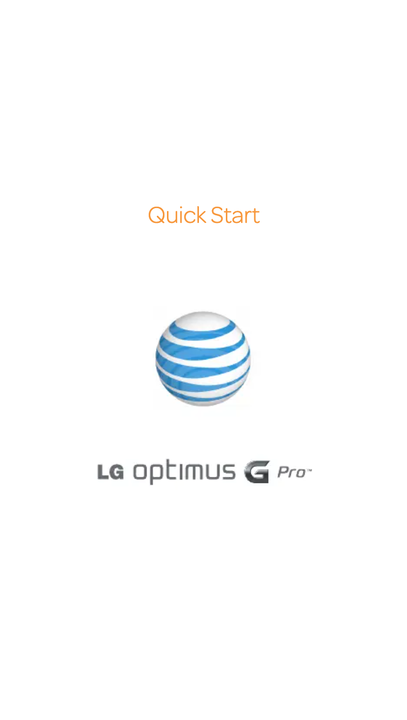 Page 1 de la notice Guide de démarrage rapide LG Optimus G