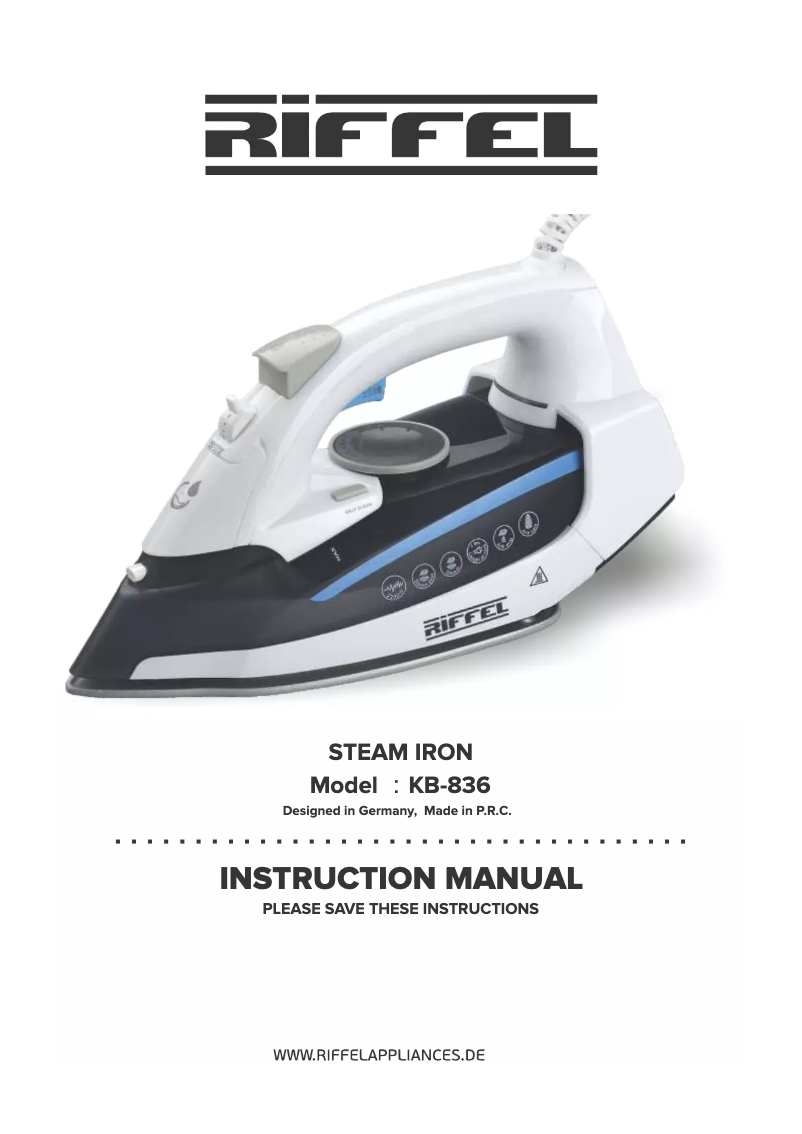 Image de la première page du manuel de l'appareil KB-836