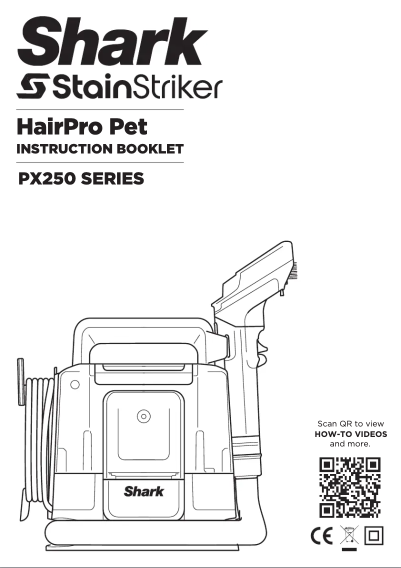 Page 1 de la notice Manuel utilisateur Shark StainStriker PX250UKT