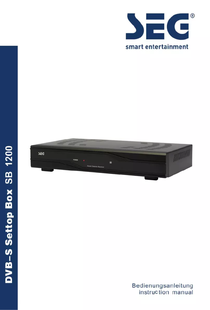 Page n°1 - Manuel utilisateur SEG SB 1200