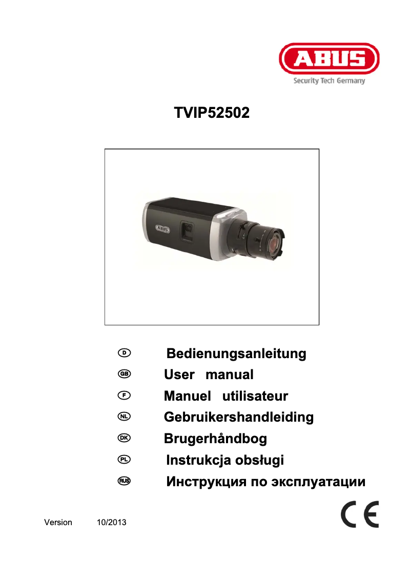 Página 1 del manual Manual de usuario Abus TVIP52502