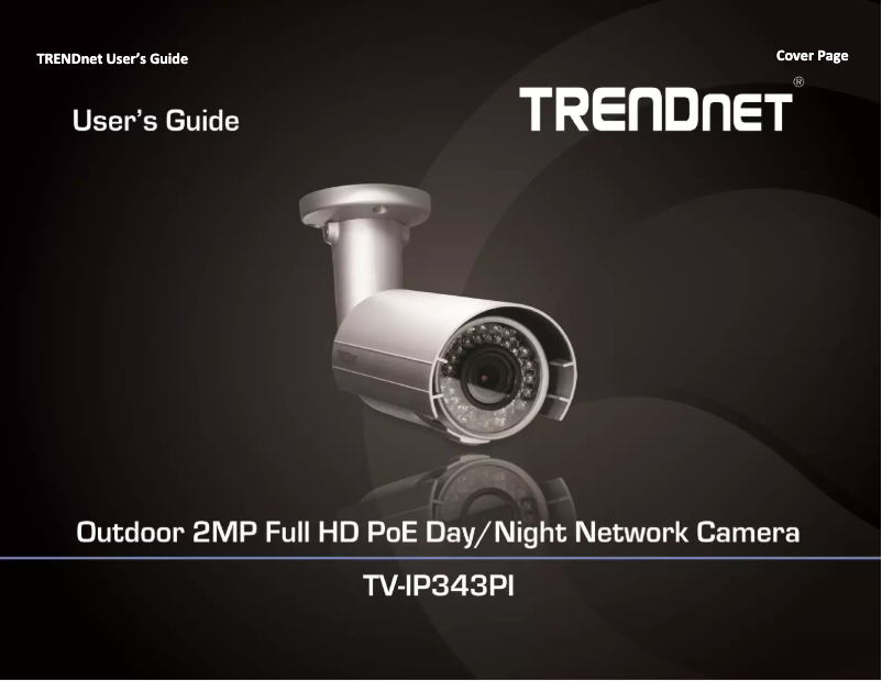 Image de la première page du manuel de l'appareil TV-IP343PI