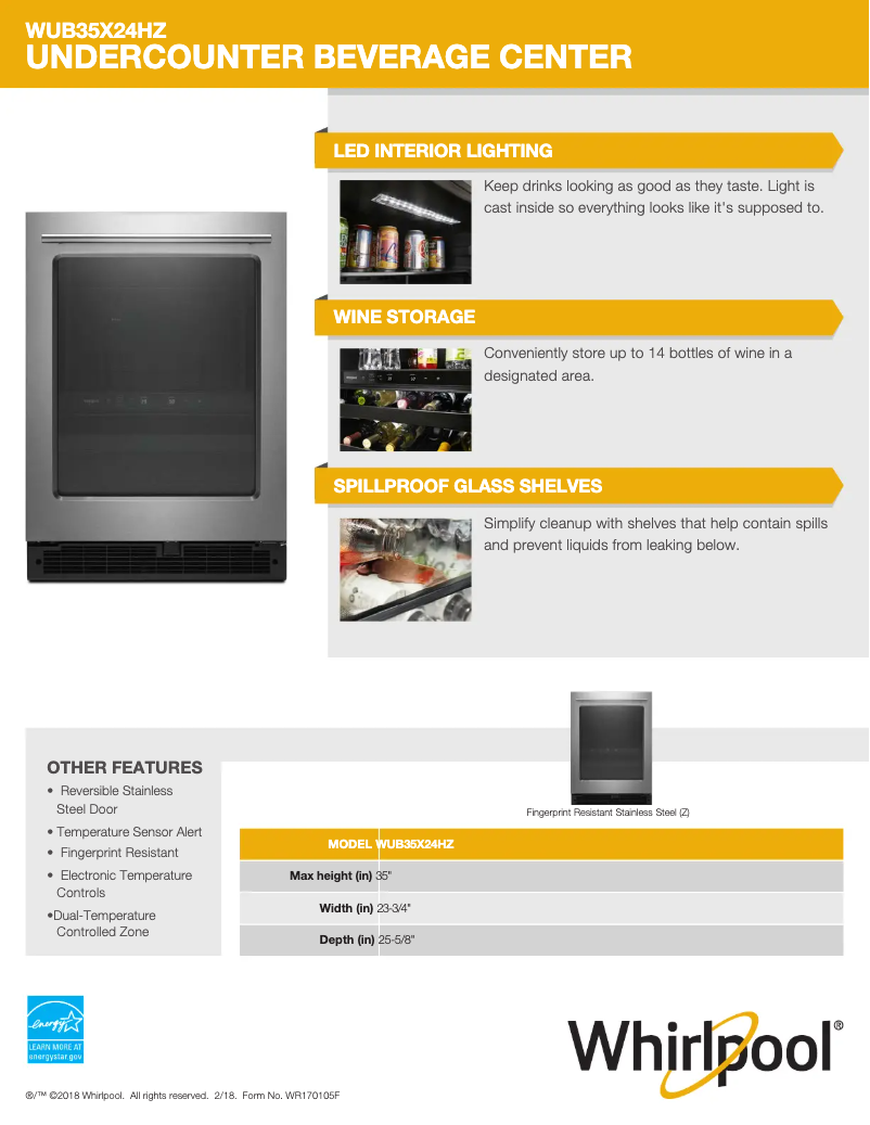 Image de la première page du manuel de l'appareil WUB35X24HZ