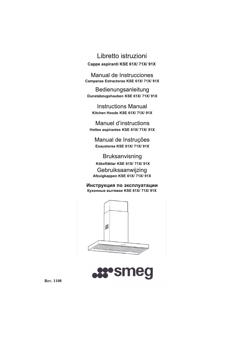 Page n°1 - Manuel utilisateur Smeg KSE91X