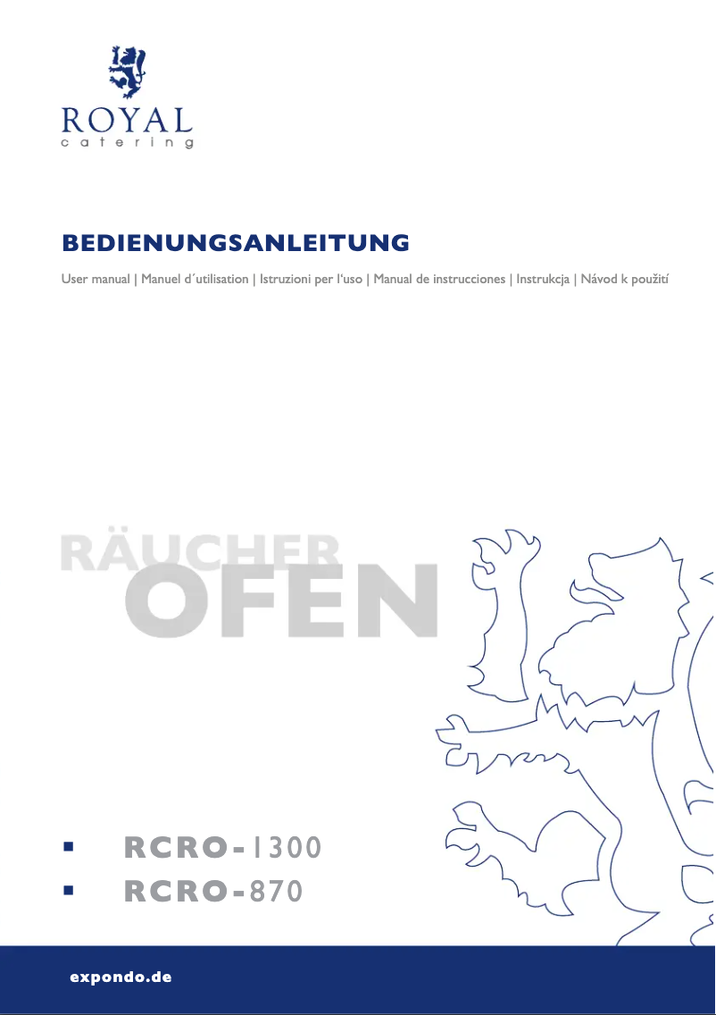 Page n°1 - Manuel utilisateur Royal Catering RCRO-1300