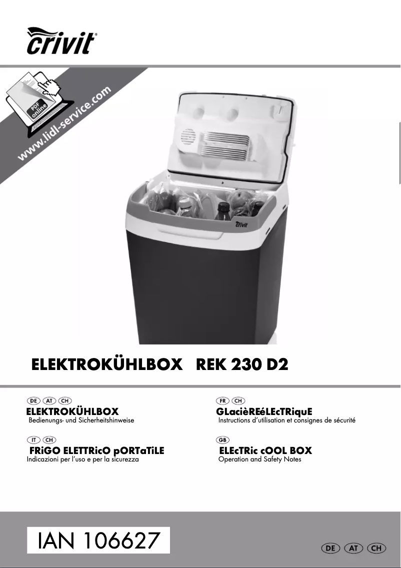Page n°1 - Manuel utilisateur Crivit REK 230 D2
