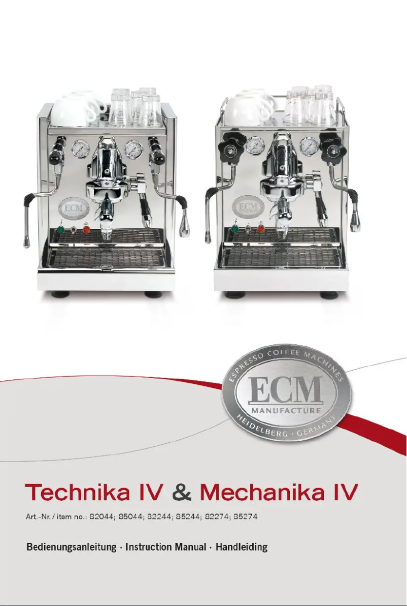 Page 1 de la notice Manuel utilisateur ECM Mechanika