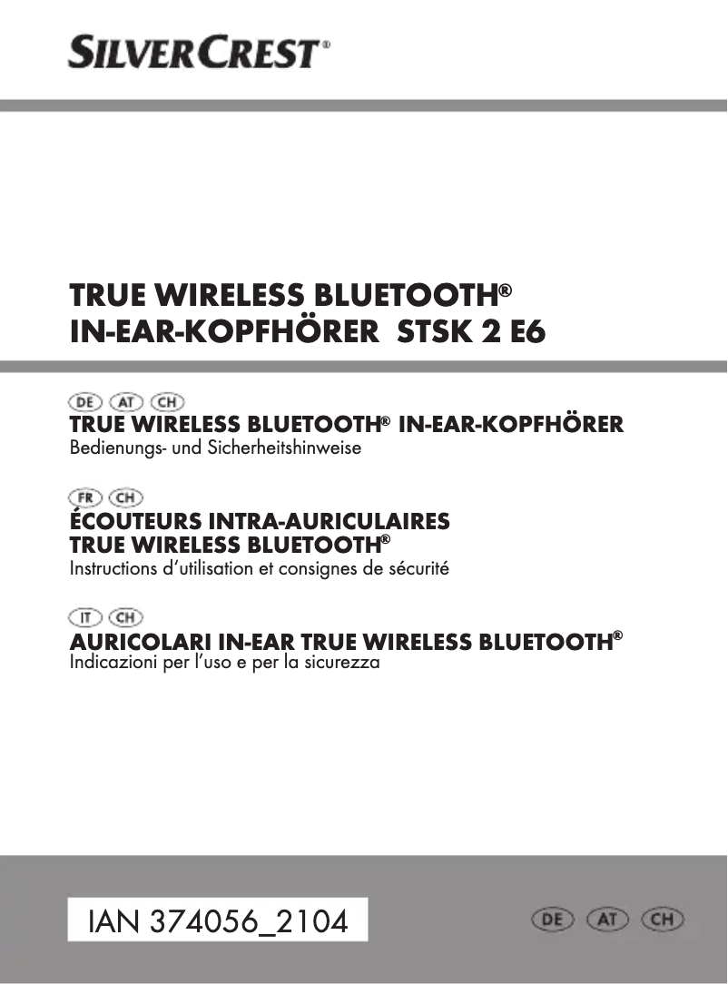 Page 1 de la notice Manuel utilisateur SilverCrest STSK 2 E6