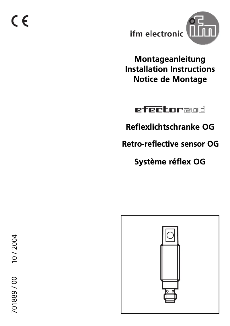 Page 1 de la notice Manuel utilisateur IFM OG5126