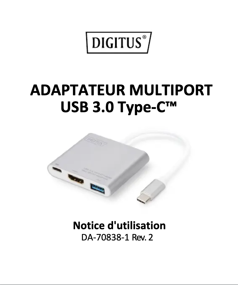 Page n°1 - Manuel utilisateur Digitus DA-70838-1