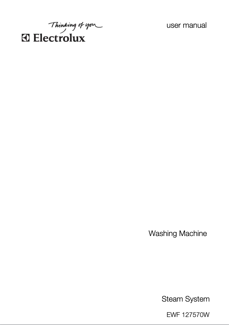 Page n°1 - Manuel utilisateur Electrolux EWF 127570 W