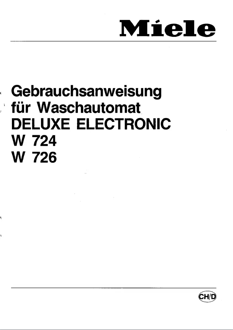 Image de la première page du manuel de l'appareil Deluxe Electronic W 726