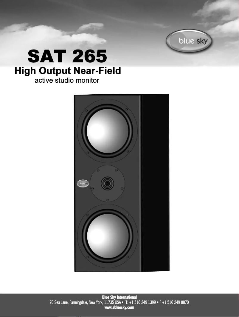 Página 1 del manual Manual de usuario Blue Sky SAT 265
