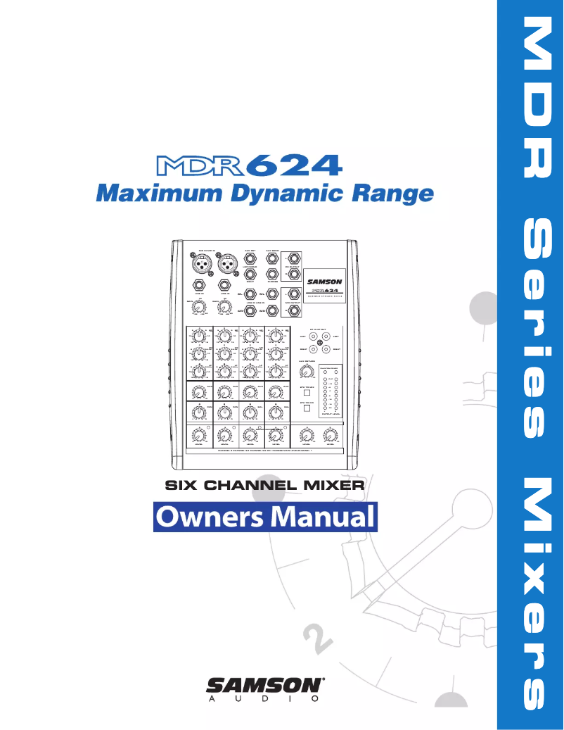 Page n°1 - Manuel utilisateur Samson MDR624