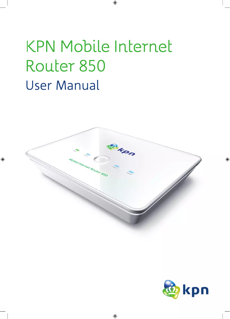 Page 1 de la notice Manuel utilisateur KPN Mobile Internet Router 850