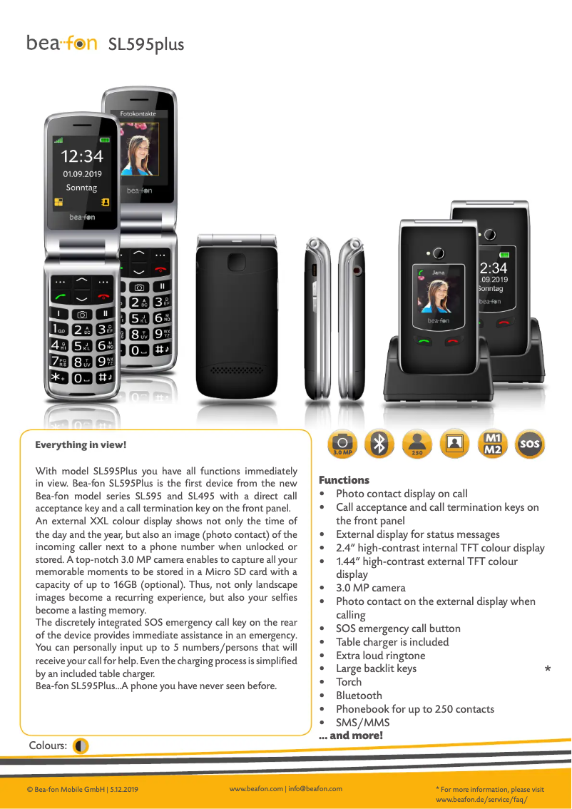 Image de la première page du manuel de l'appareil SL595plus