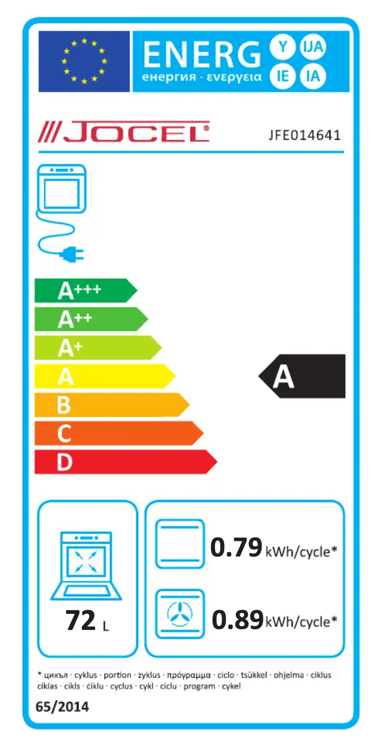 Page n°1 - Label énergétique Jocel JFE014641