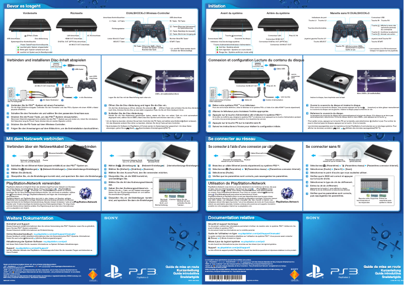 Page 1 de la notice Manuel utilisateur Sony PlayStation 3 Super Slim