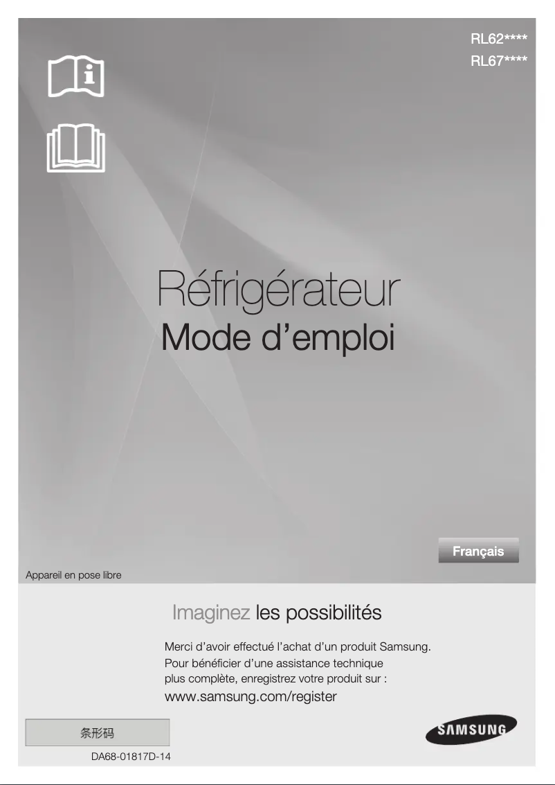 Page n°1 - Manuel utilisateur Samsung RL62ZBSH