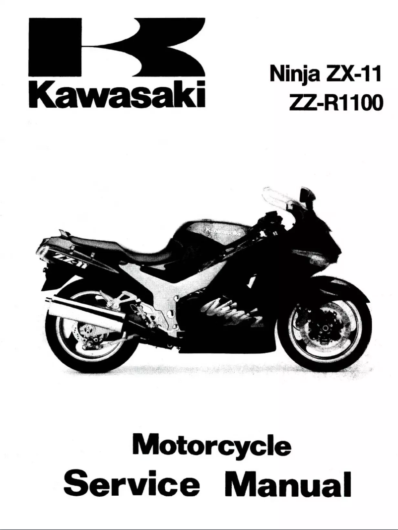 Image de la première page du manuel de l'appareil Ninja ZX11 (2001)