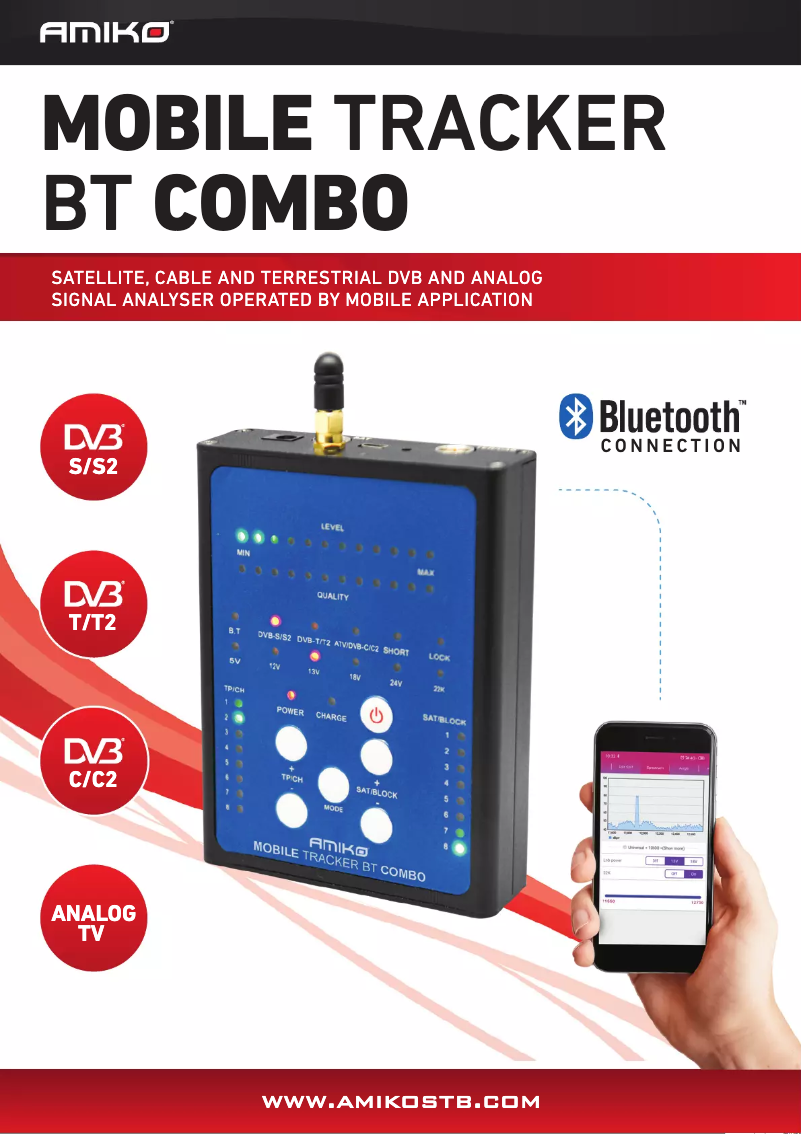 Page n°1 - Manuel utilisateur Amiko Mobile Tracker BT Combo