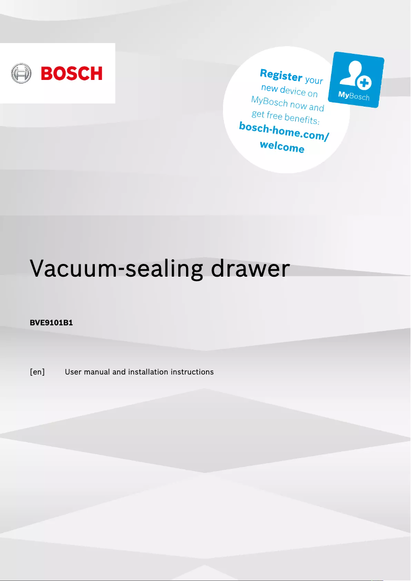 Page n°1 - Guide d'installation Bosch BVE9101B1