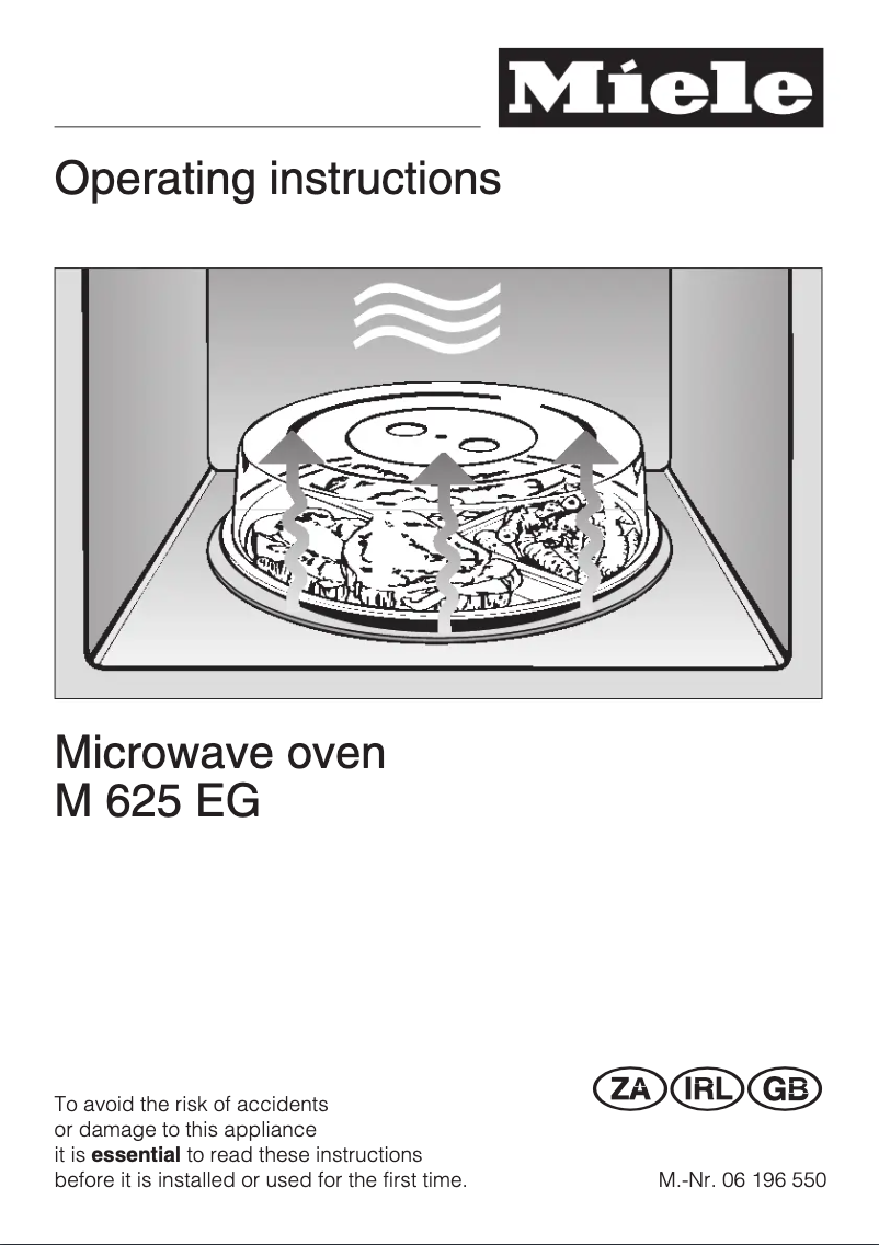 Page n°1 - Manuel utilisateur Miele m 625 EG