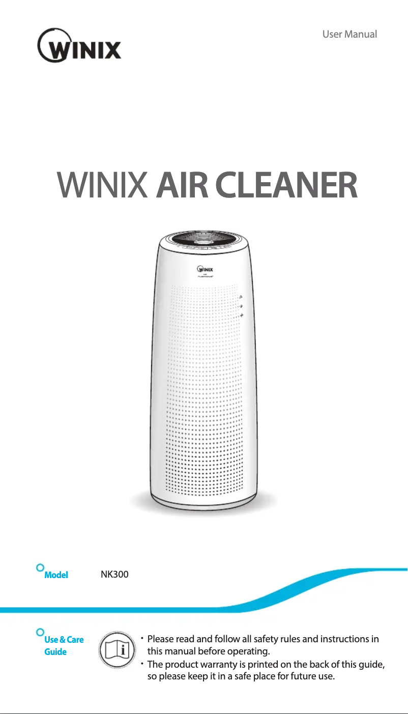 Page n°1 - Manuel utilisateur Winix NK300