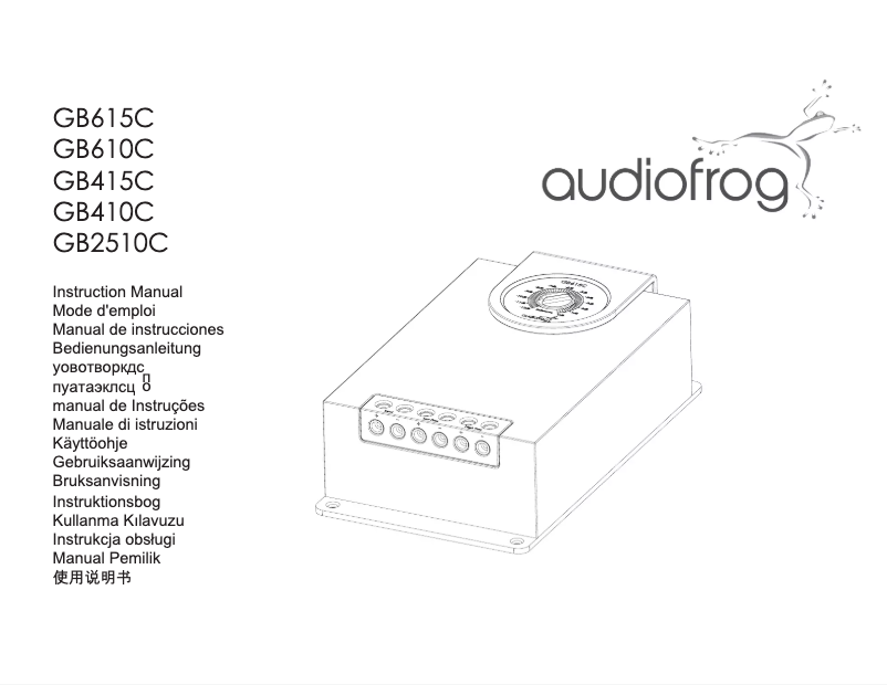 Page n°1 - Manuel utilisateur Audiofrog GB415C
