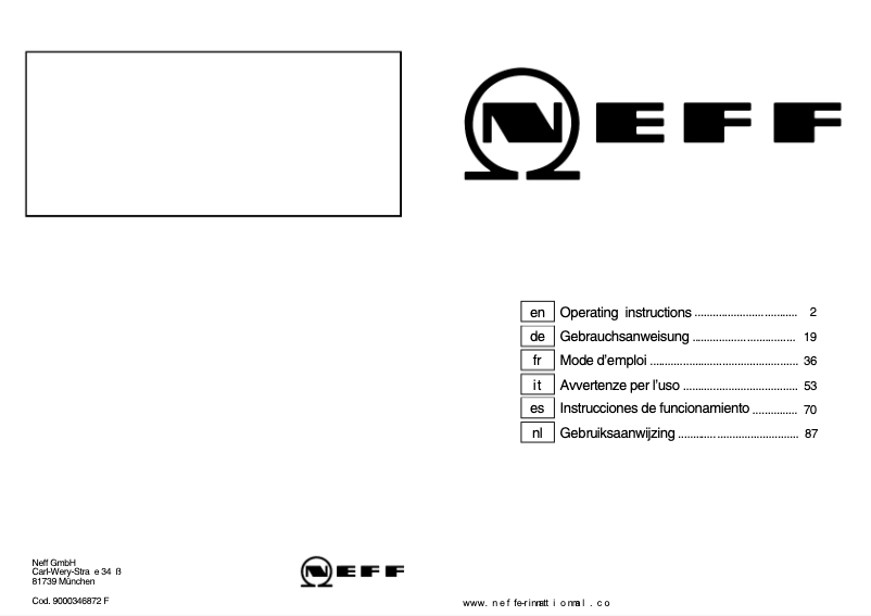 Page n°1 - Manuel utilisateur Neff T 67F76 N0