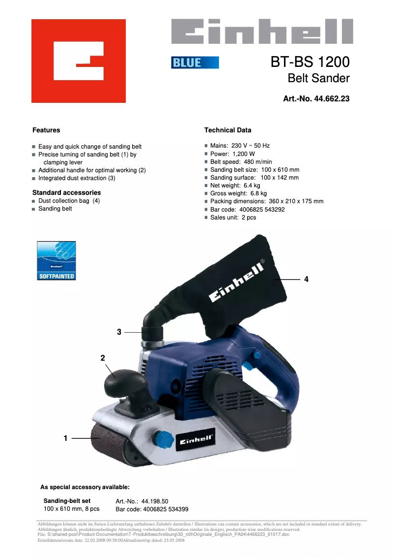 Image de la première page du manuel de l'appareil BT-BS 1200