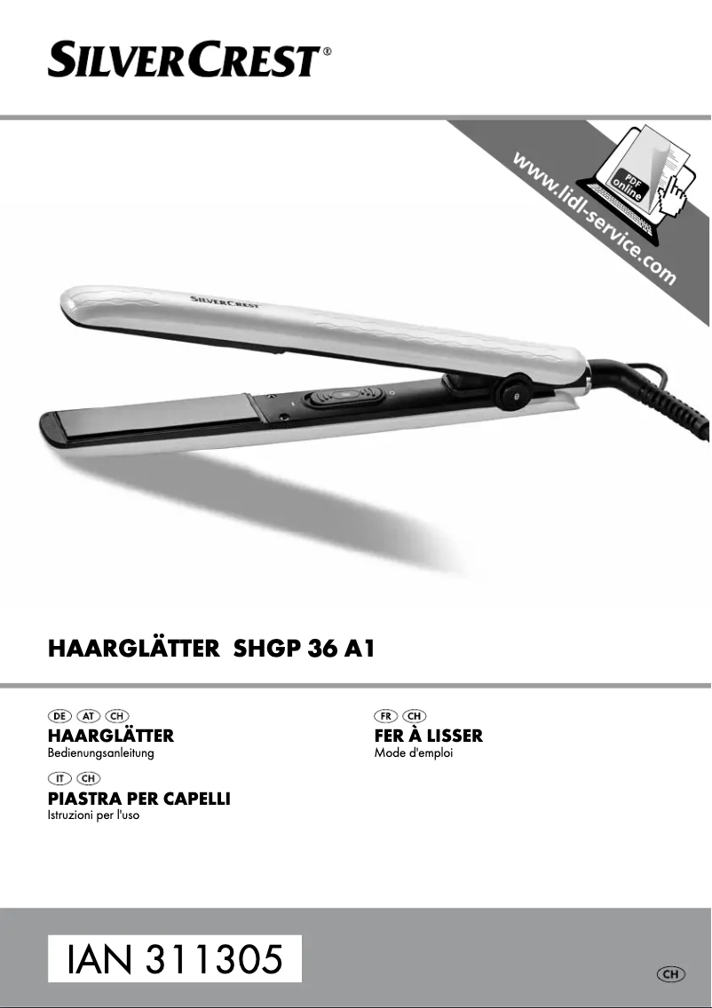 Page 1 de la notice Manuel utilisateur SilverCrest SHGP 36 A1