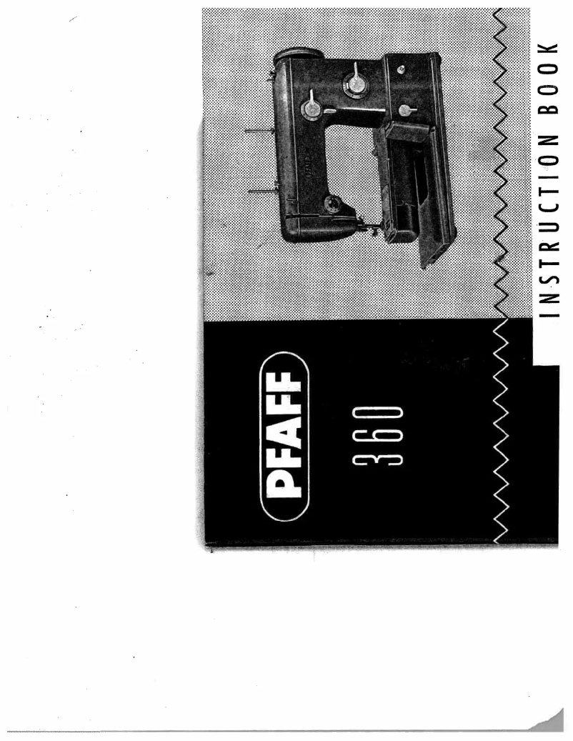 Page n°1 - Manuel utilisateur Pfaff 360
