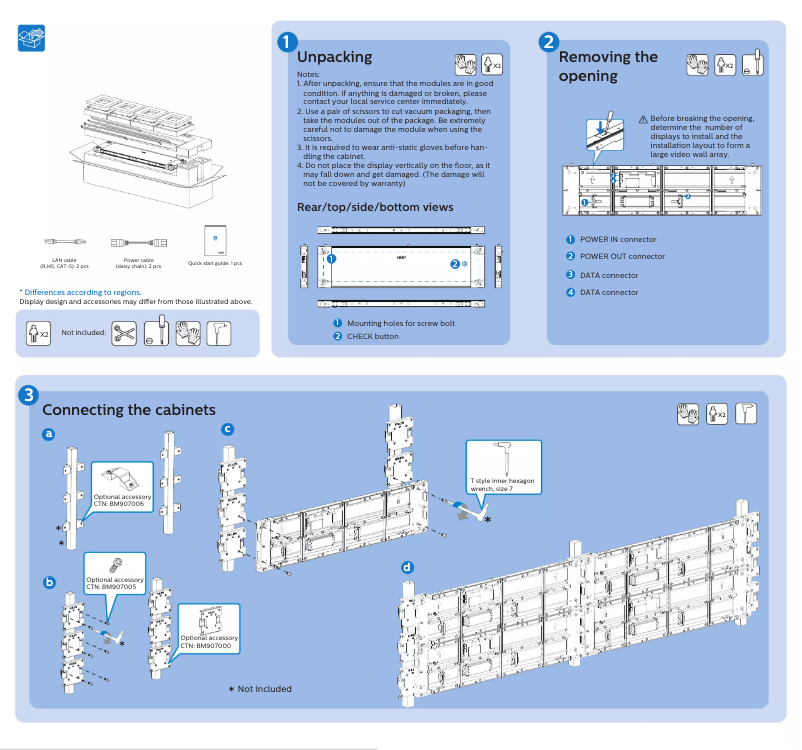 Page n°1 - Guide de démarrage rapide Philips 41BDL7224L