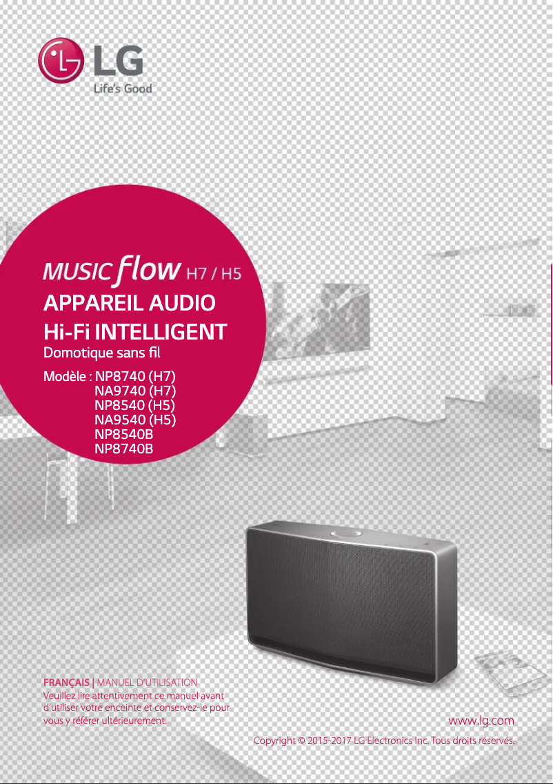 Page 1 de la notice Manuel utilisateur LG NP8740