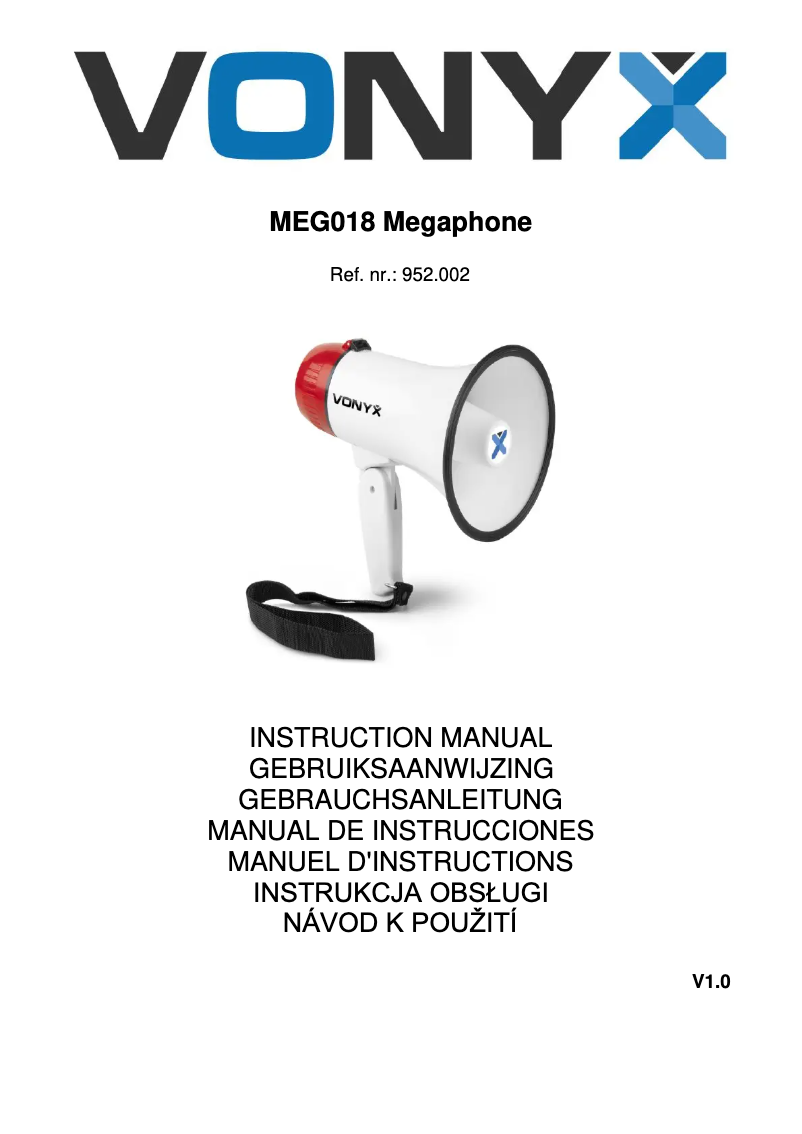 Image de la première page du manuel de l'appareil MEG018