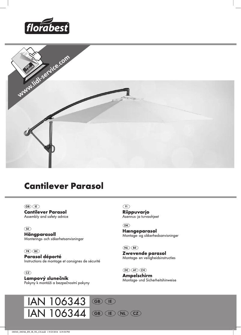 Page 1 de la notice Manuel utilisateur Florabest Z29811