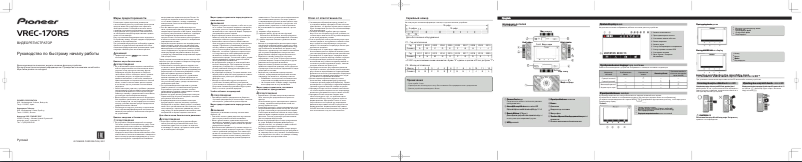 Page 1 de la notice Guide de démarrage rapide Pioneer VREC-170RS