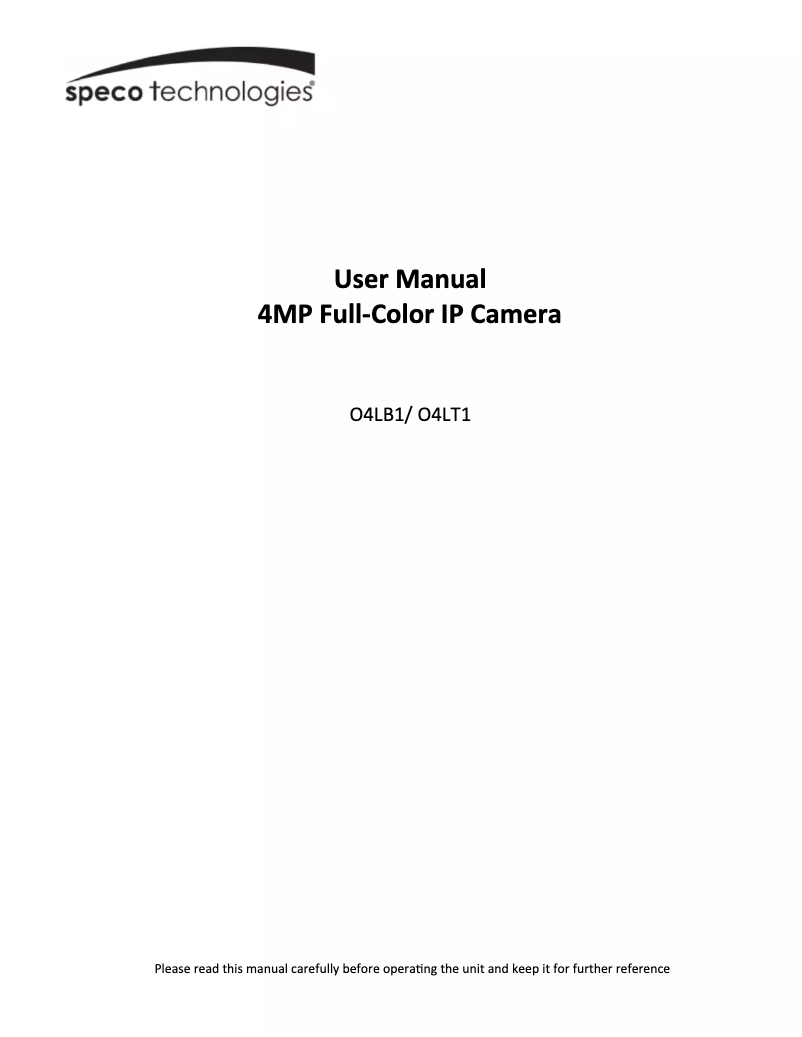 Página 1 del manual Manual de usuario Speco Technologies O4LB2