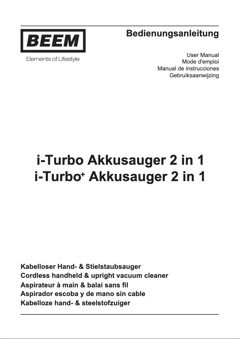 Image de la première page du manuel de l'appareil i-Turbo